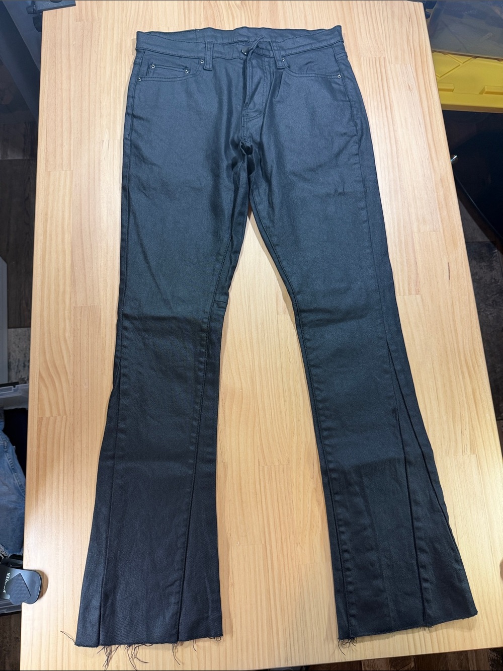 MNML Black Flare Wide-Leg Jeans B13
